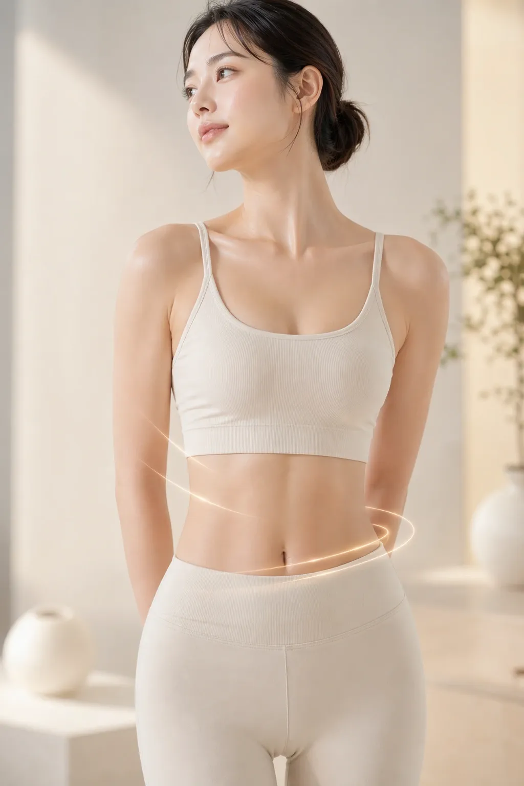 울핏의 복부 타이트닝과 바디 라인 정리를 표현한 이미지